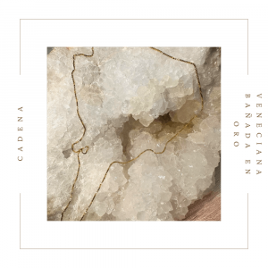 Cadena de plata bañada en oro