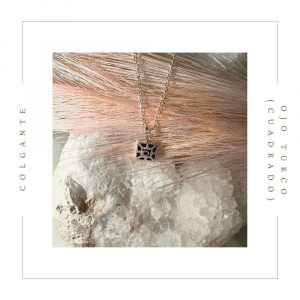 Colgante con el símbolo del ojo turco cuadrado