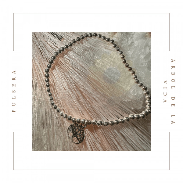 Pulsera de plata con el símbolo del árbol de la vida