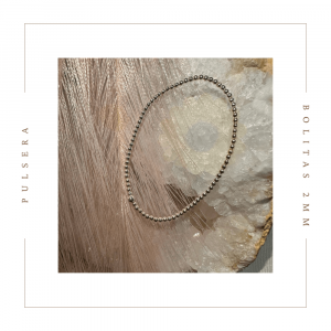 Pulsera de plata con bolitas pequeña